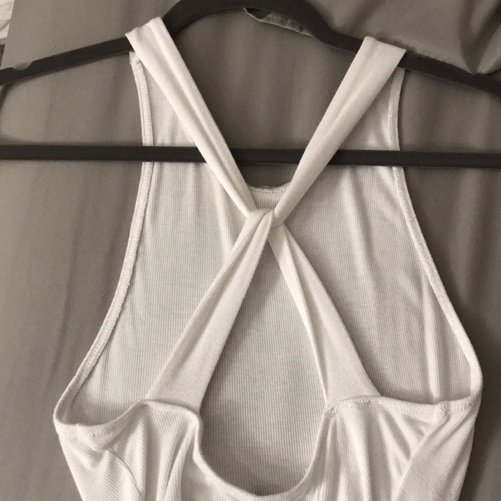 Simple white body suit (thong bottom)